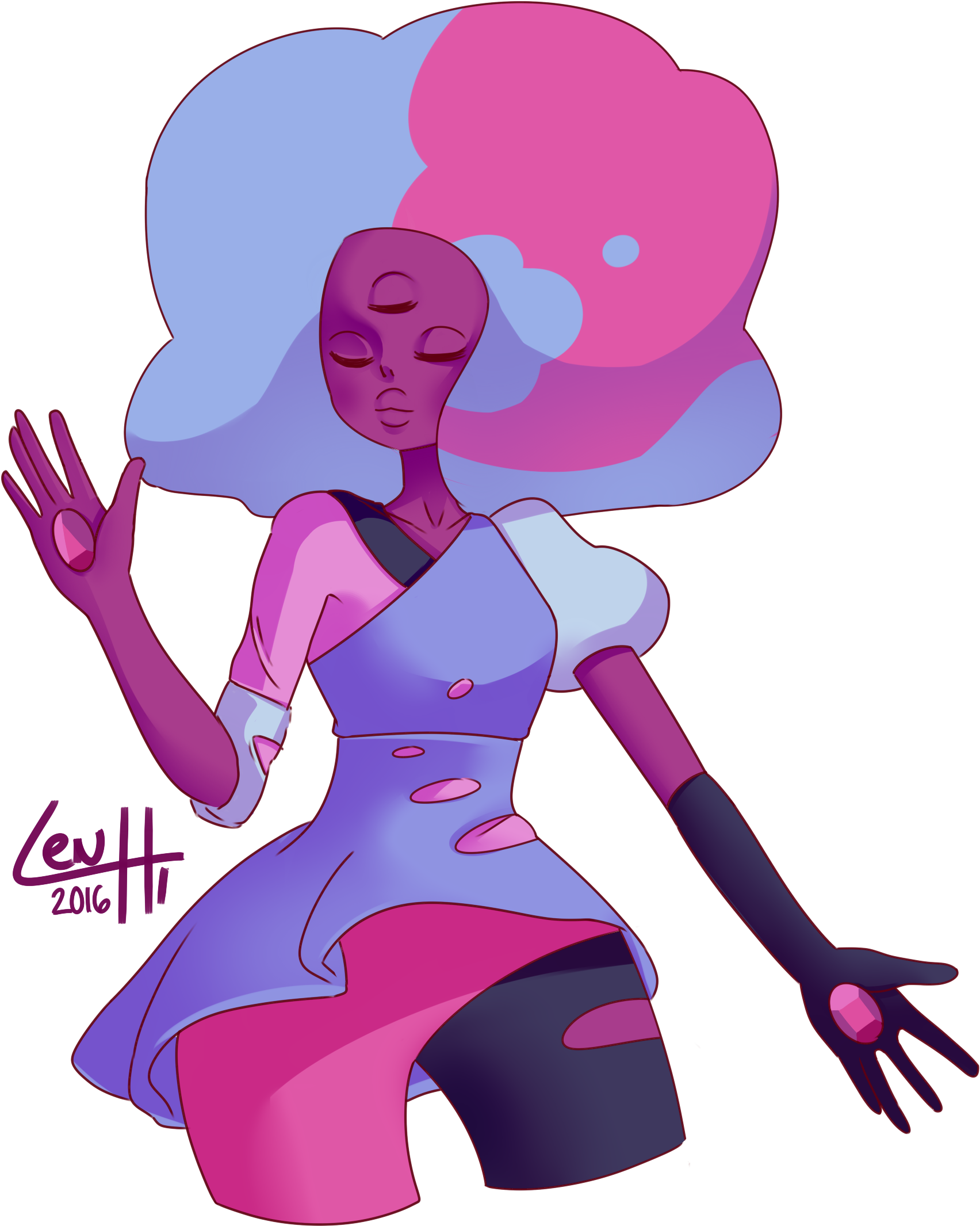 Garnet Doodle - Steven Universe Doodle (1864x2198), Png Download