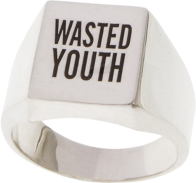 Buy Herman 'wasted Youth' Ring And Zip Tie Bracelet - Titanium Ring (1024x900), Png Download