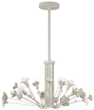 Kate Spade Keaton Large White Bouquet Chandelier - Visual Comfort-keaton Large Bouquet Chandelier In Light (350x350), Png Download