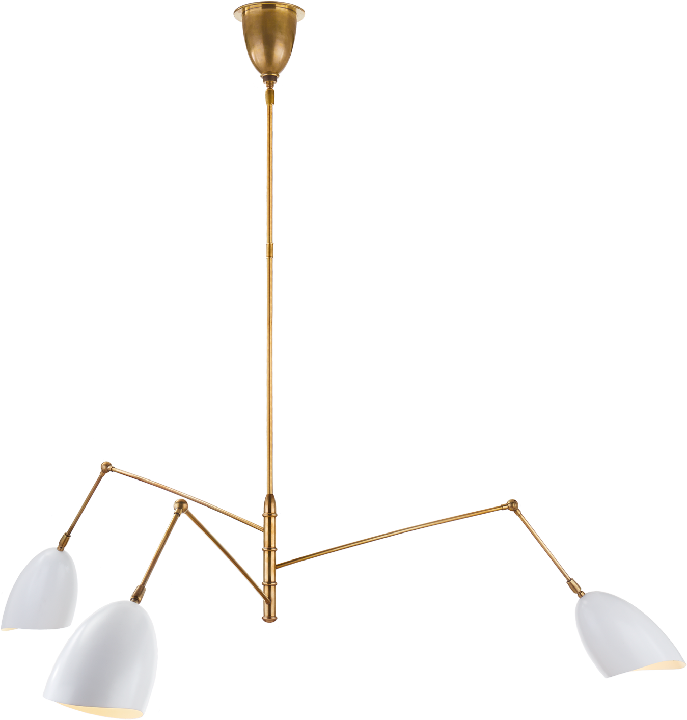 Sommerard Large Triple Arm Chandelier - Aerin Sommerard Triple-arm Chandelier (1440x1440), Png Download