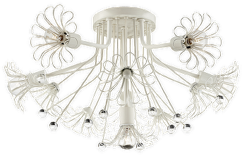 Kate Spade Keaton White Wire Bouquet Flush Mount - Kate Spade Keaton Bouquet Flush Mount, Light Cream (350x350), Png Download