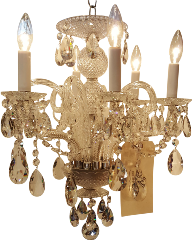 Venetian Chandelier W/ Diamond Cut Crystal - Venice (480x480), Png Download
