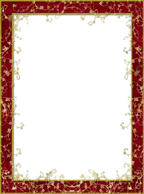 Free Png Red Flower Frame Png Images Transparent - Frames Png (480x645), Png Download