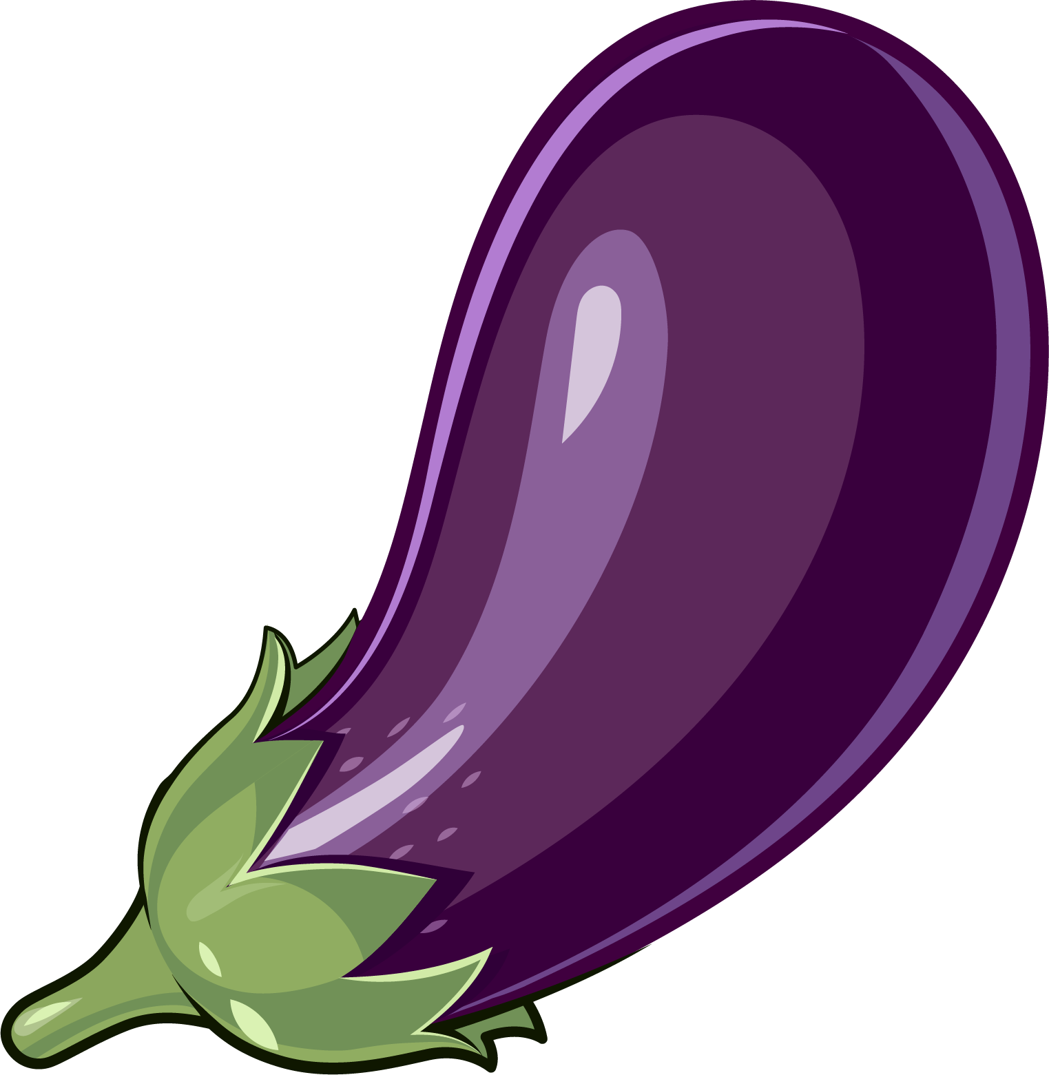 Eggplant Clipart Png (1523x1561), Png Download