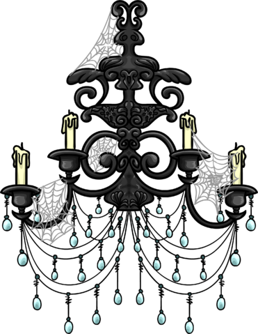 Iron Chandelier Sprite 003 - Gold Chandelier Clipart Png (371x479), Png Download