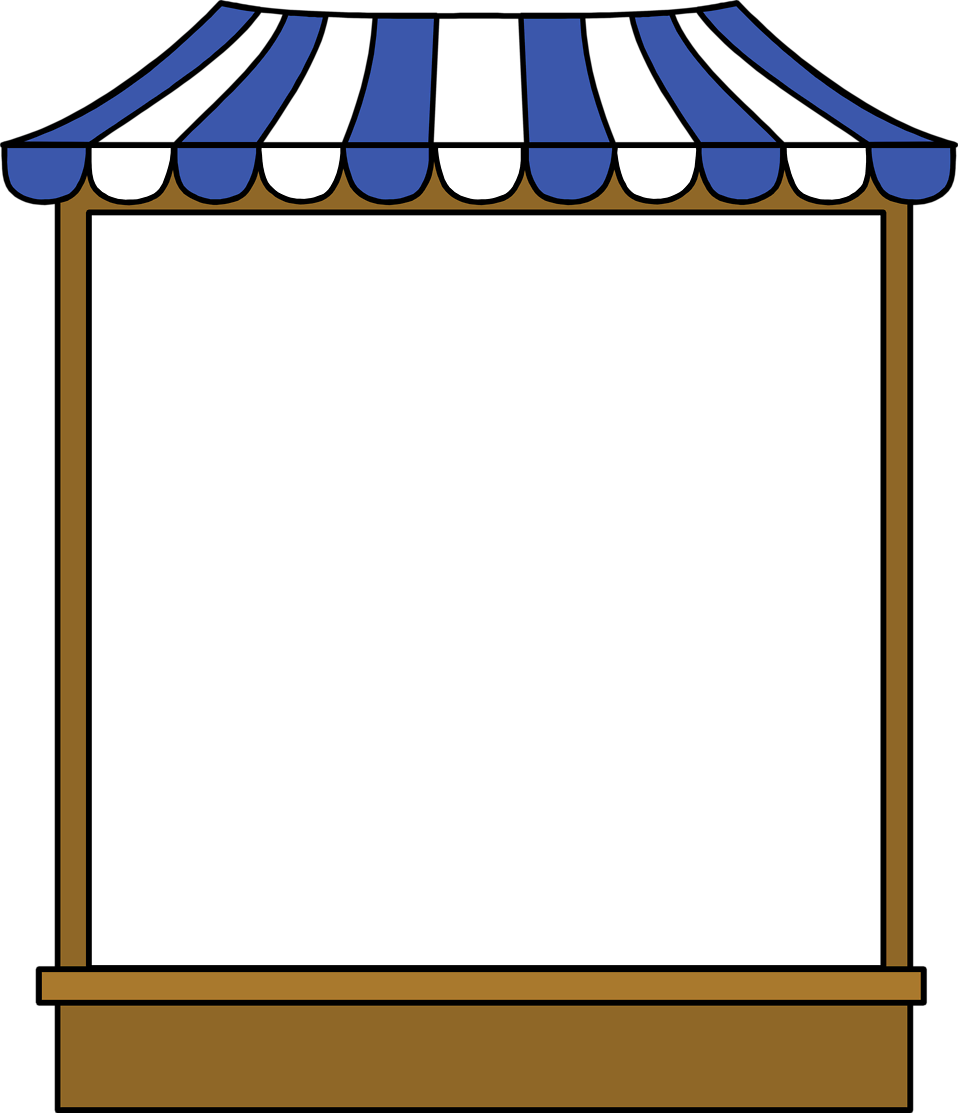 Blank Flag Clipart - Booth Clipart (958x1113), Png Download