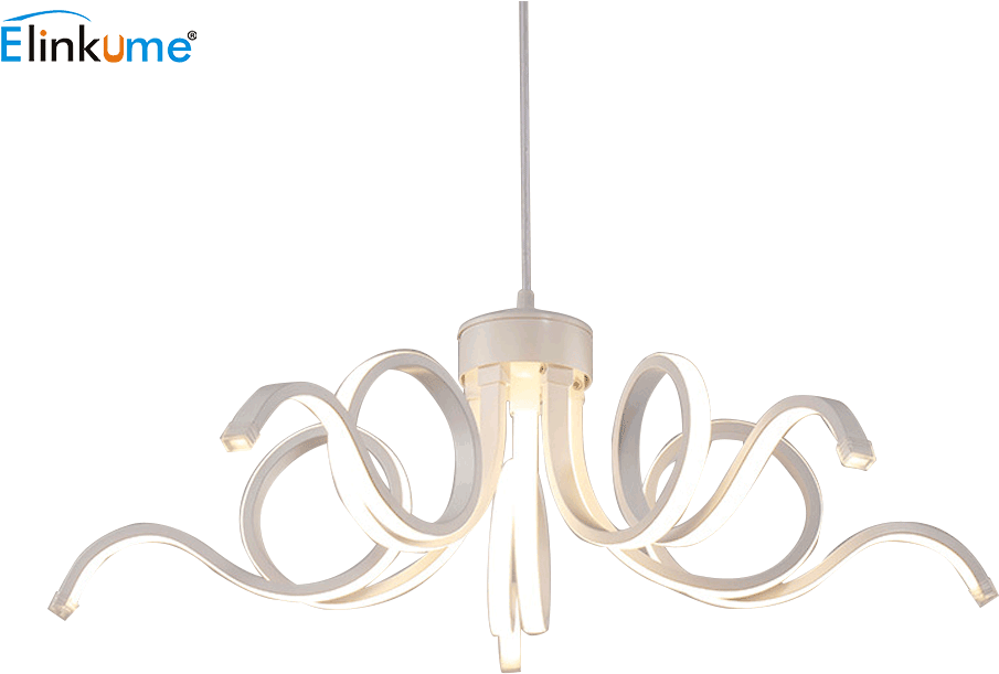 Led Modern Chandelier Lustre Pentdant Hanglamp For - Mosern Chandelier Png (1000x1000), Png Download
