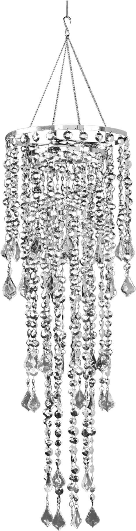 Icicle Multi Diamond Chandelier - Silver (2048x2048), Png Download