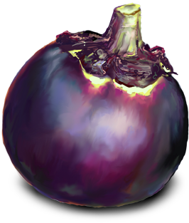 Kamo Aubergine - Round Eggplants (500x353), Png Download