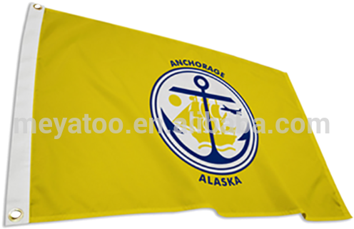 Cheap Wholesale Solid White Blank Car Window Custom - Anchorage City Usa Flag Cufflinks (640x640), Png Download