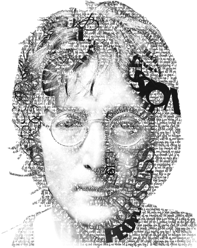 John Lennon Typography Style - John Lennon (530x529), Png Download