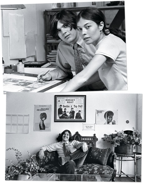Top, Wenner At Work With Wife Jane, - Jane Wenner Rolling Stone (492x606), Png Download