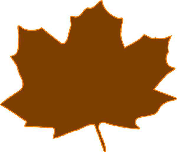 How To Set Use Brown Leaf, Orange Border Svg Vector (600x517), Png Download