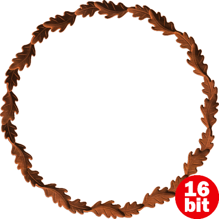 Oak Leaves Page Border Clipart - Blue (430x430), Png Download