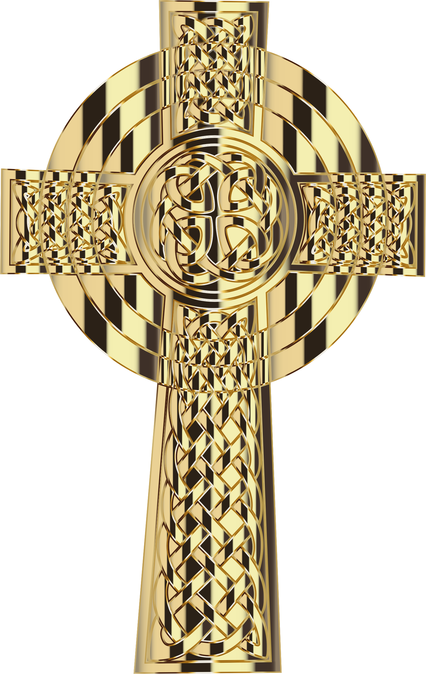 This Free Icons Png Design Of Golden Celtic Cross 4 (1475x2333), Png Download