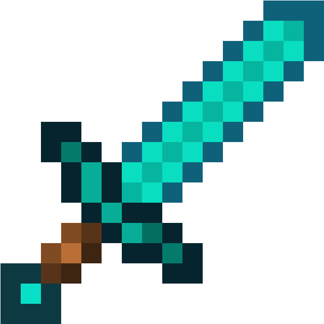 Diamond Sword - Minecraft Stone Sword Pixel Art (1120x1000), Png Download
