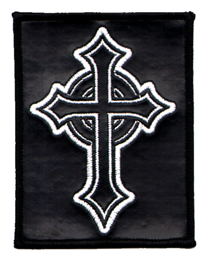 Download Celtic Cross Patch Gothic Cross Black Background Full Size Png Image Pngkit
