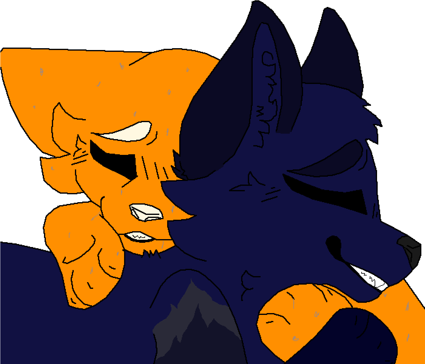 Pricklestar And Fang <3 - Cartoon (1400x1230), Png Download