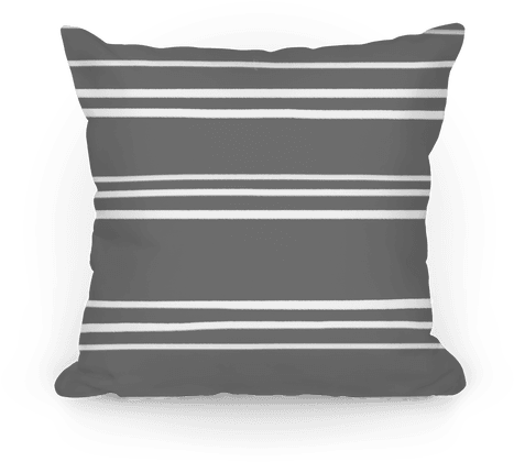 Gray Stripe Pattern Pillow - Cushion (484x484), Png Download