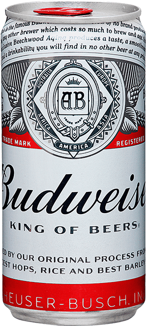 Budweiser Lata 269ml - Budweiser Lata 473 (390x660), Png Download