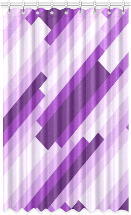 Shades Of Purple Diagonal Stripes Window Curtain 52" - Shades Of Purple (500x500), Png Download