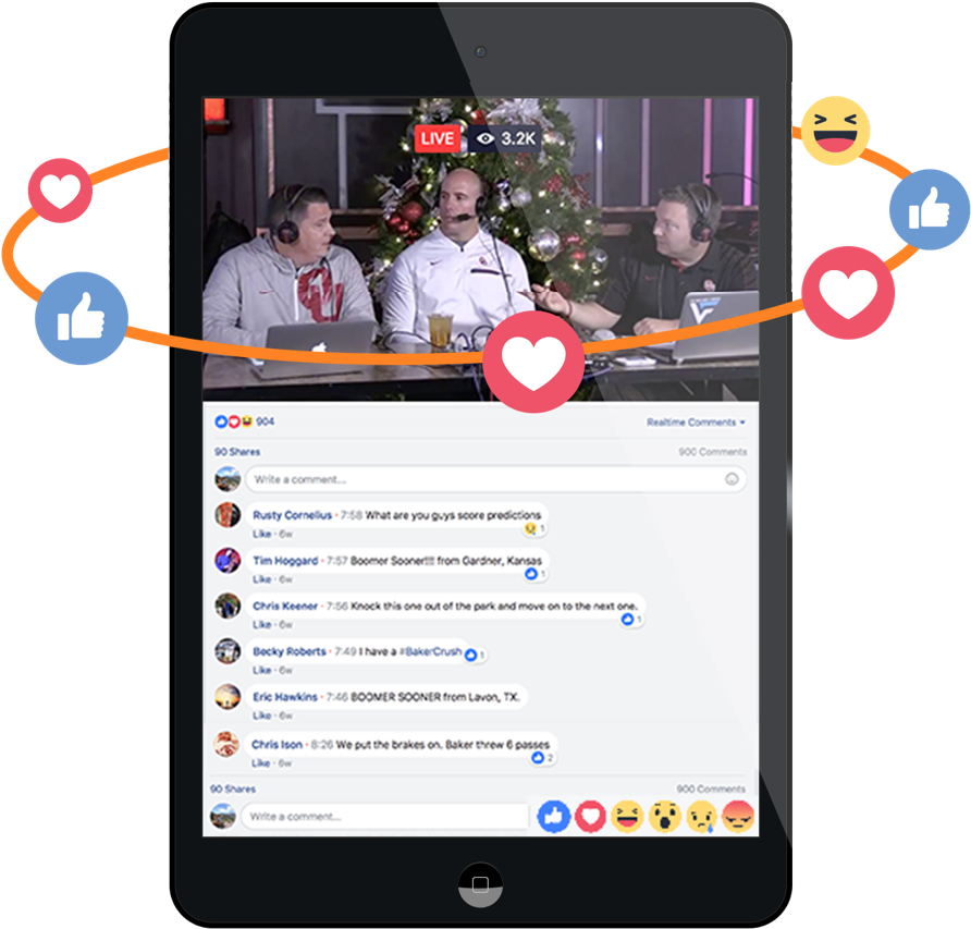 Facebook Live For Sports - Facebook Live Sports (975x1054), Png Download