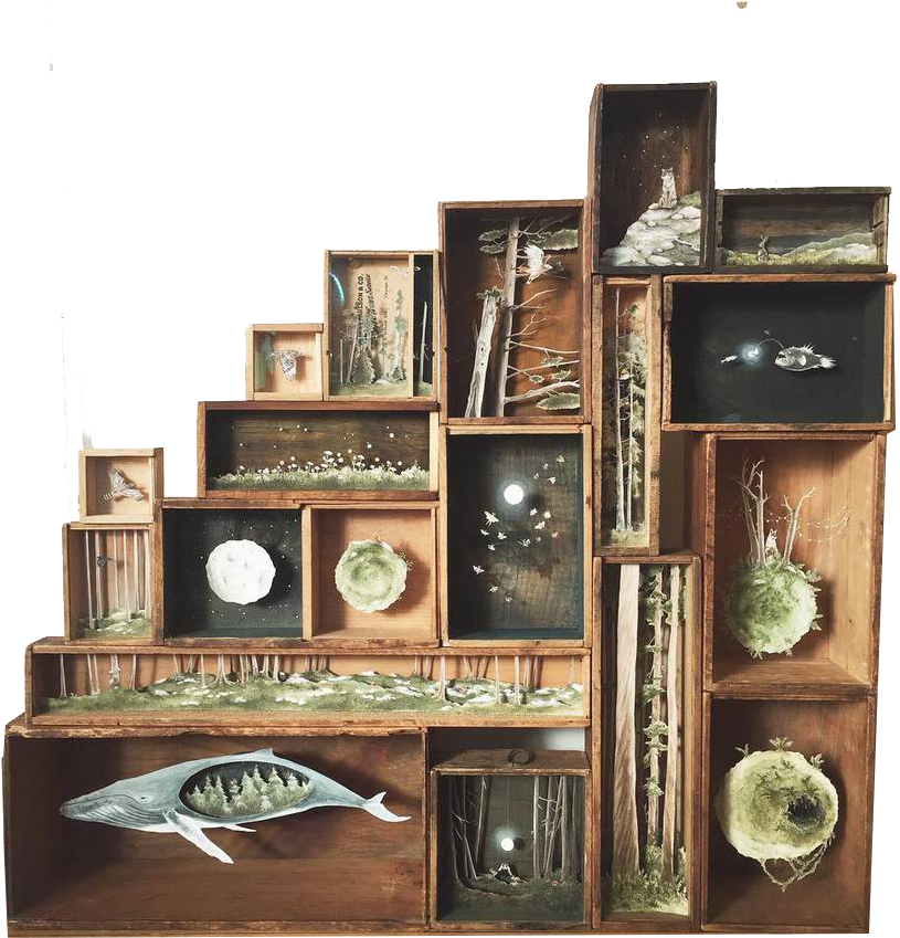 Paper Artist Drawing Watercolor Painting - Art Dioramas (900x900), Png Download