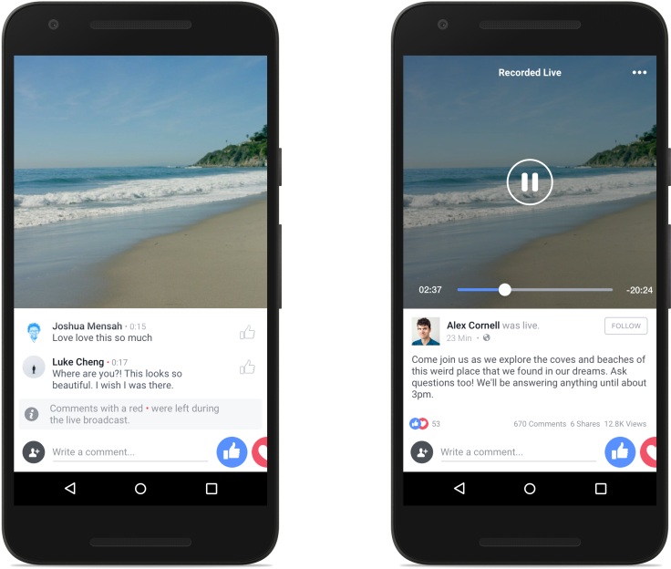 Facebook Live Streaming Feature - Facebook Live Android (768x649), Png Download