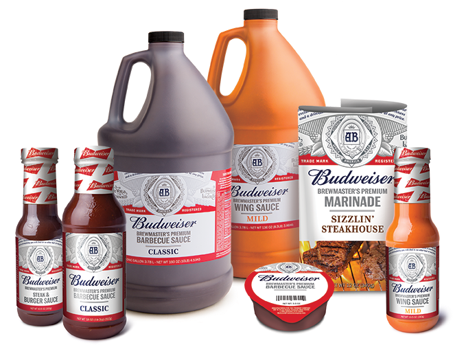 Budweiser Brewmaster's Premium Sauces - Budweiser Beer, 24 Fl. Oz. Bottle (668x501), Png Download