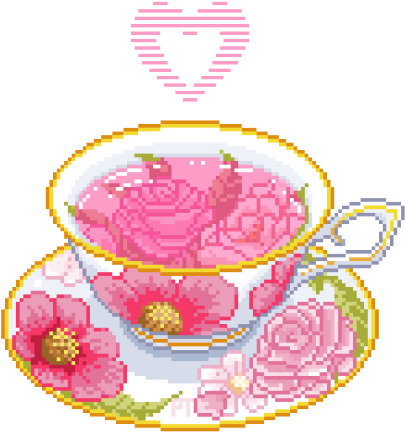 Sort Of A Love Tea Potion I Guess, Please Don't Delete - Pixel Teacup (500x466), Png Download