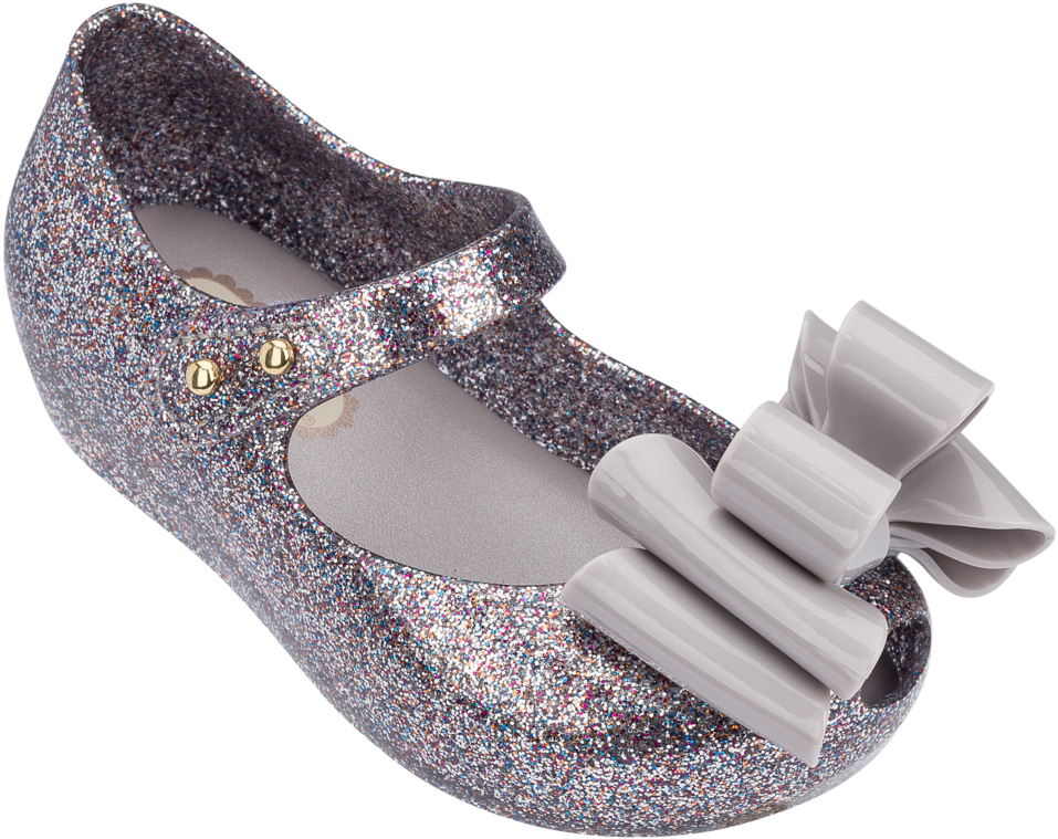 Mini Melissa Silver Glitter Ultra Girl Flat - Mini Melissa Ultragirl Sweet Iii (silver/silver) (1024x768), Png Download