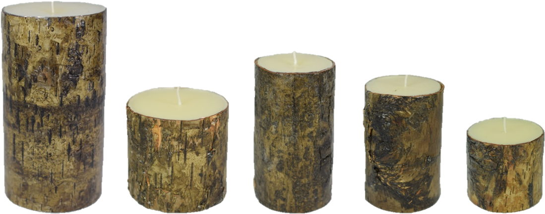 Real Bark Candles Made Out Of 70% Paraffin Og 30 % - Candle (1259x517), Png Download