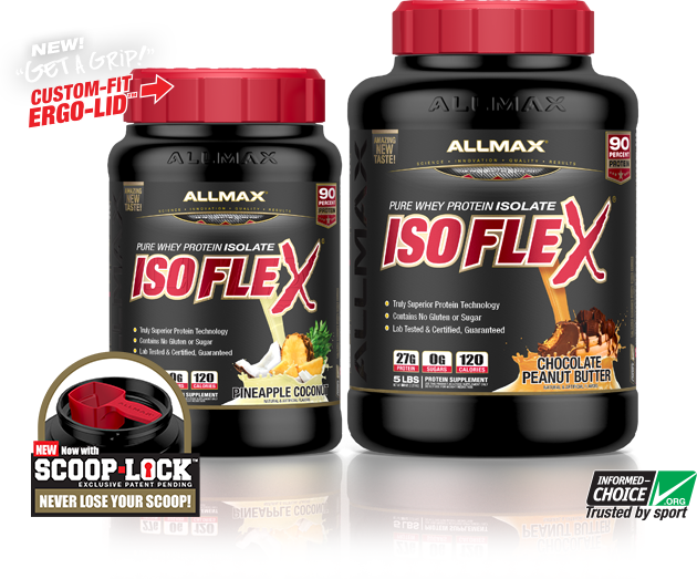 Allmax Nutrition Isoflex At Bodybuilding - Isoflex Allmax (630x523), Png Download