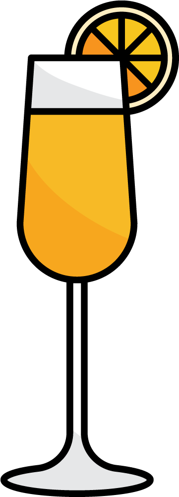 Black And White Library Https Ws San Francisco California - Brunch Clip Art Mimosa (1000x1000), Png Download