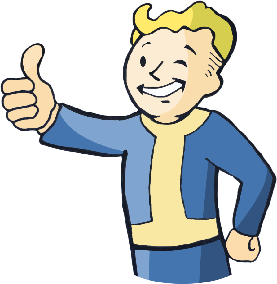 Vault Boy Png Transparent Banner Free Stock - Transparent Vault Boy Png (1024x999), Png Download