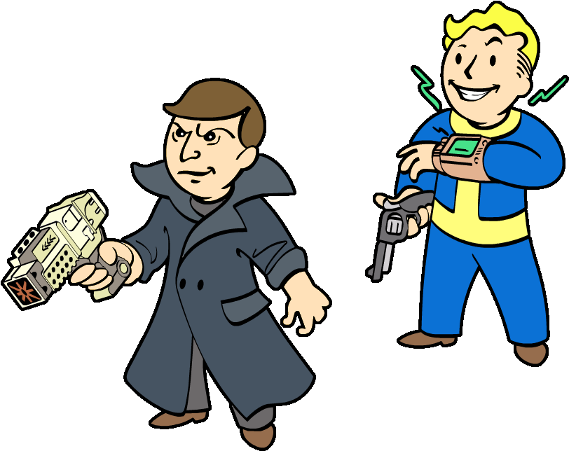 Emulated Clip Art - Fallout Vault Boy Artwork (933x751), Png Download