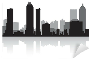 Silhouette Wall Mural Pixers We Live To - Artsy Canvas City Travel Posters: Atlanta/12x18 Poster (400x400), Png Download