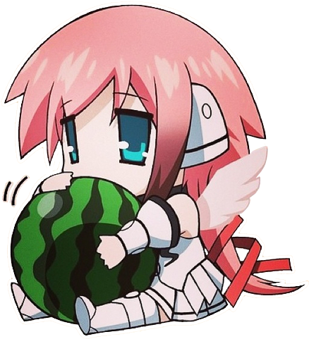 Ikaros Pip-boy Background - Heaven's Lost Property Chibi (496x497), Png Download