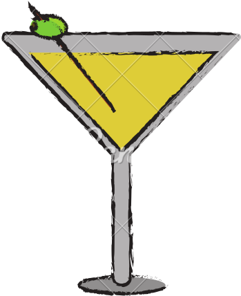Martini Glass Drawing At Getdrawings - Martini Glass Drawing (550x550), Png Download