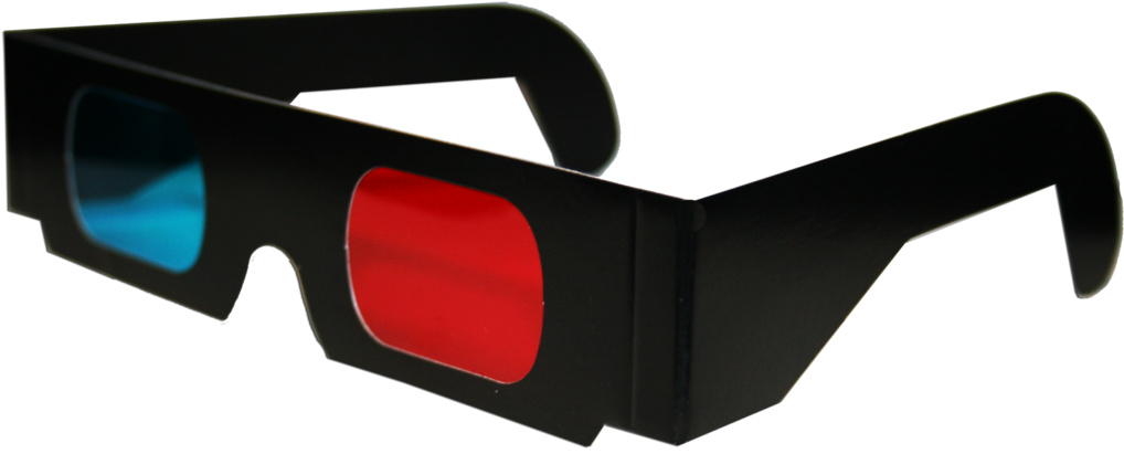 Shutter Glasses Png - Black Paper 3d Glasses (1024x419), Png Download