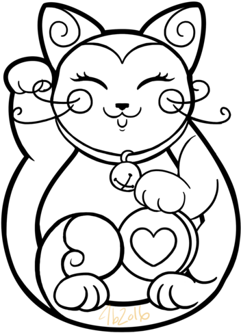 Clean Lineart - Cat (534x600), Png Download