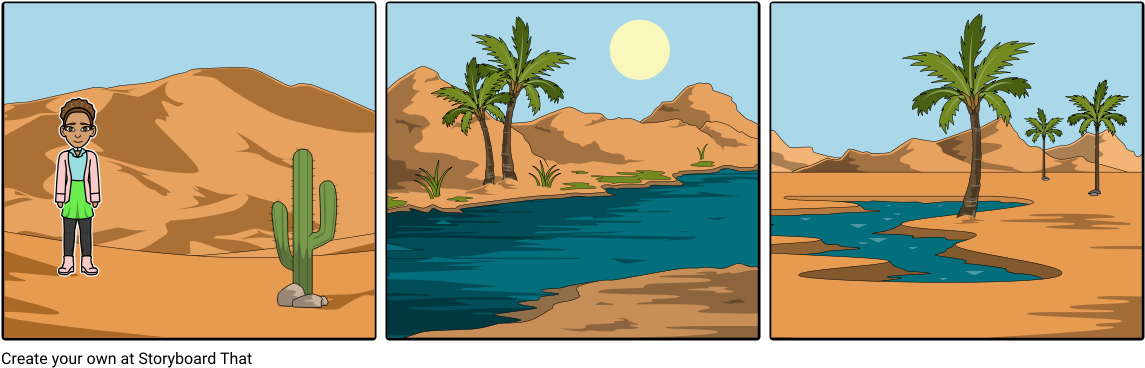 Desert - Storyboard (1164x385), Png Download