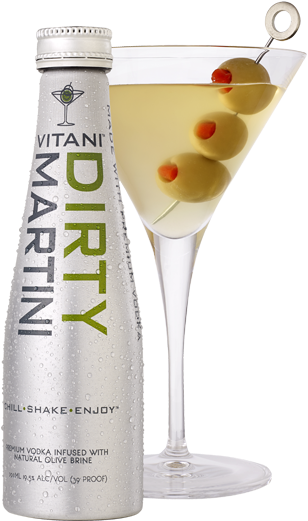 Bottle Dirty Martini - Pre Made Dirty Martini (402x550), Png Download