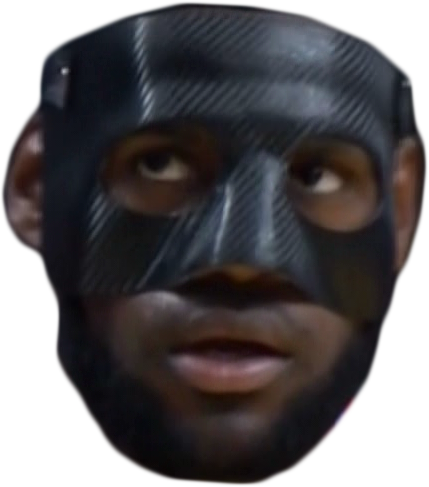 Lebron Face Png - Face Mask (429x487), Png Download