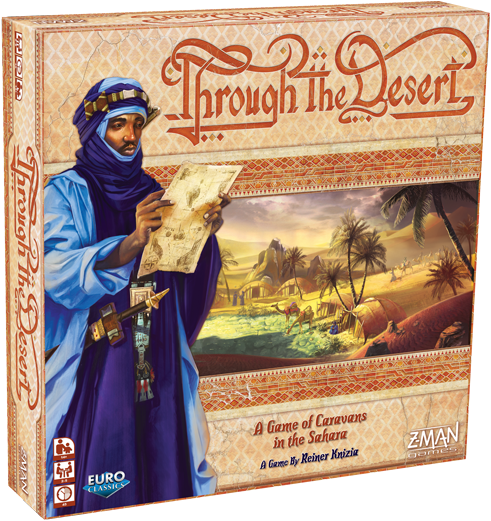 Through The Desert Joining Euro Classics - Through The Desert Board Game (2017) (520x520), Png Download