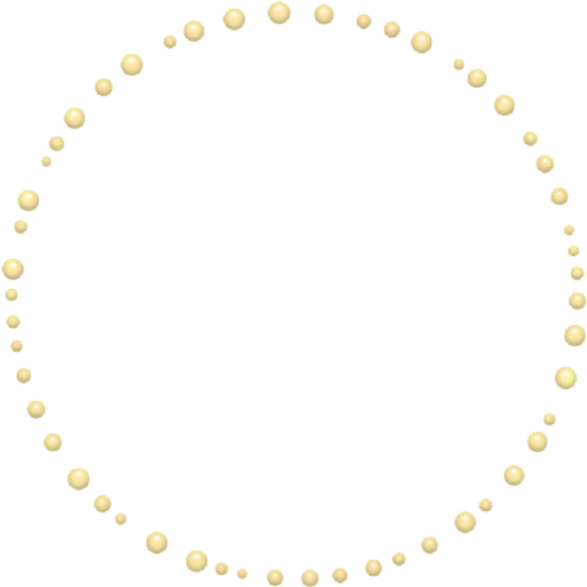 Mq Yellow Pearls Round Frame Frames Border Borders - Cercle Pointillé Rond Illustrator (1024x1024), Png Download
