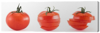 Sliced Fresh Tomatoes Isolated Over White Canvas Print - Tomato (400x400), Png Download
