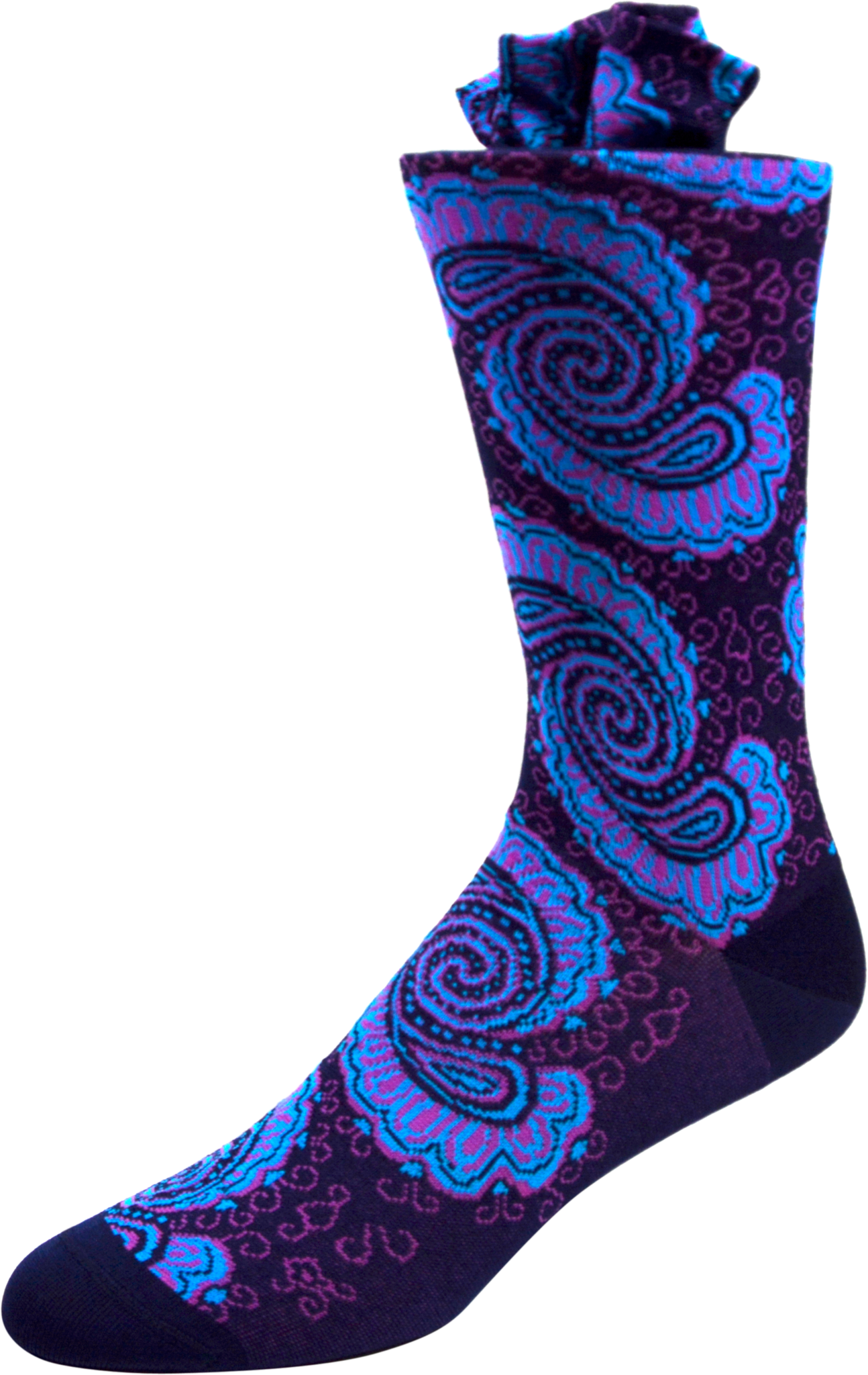 Ocean Waves Men's Paisley Socks - Wind Wave (1294x2048), Png Download