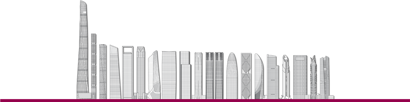 Ctbuh 2015 Year In Review - Skyline (1600x744), Png Download