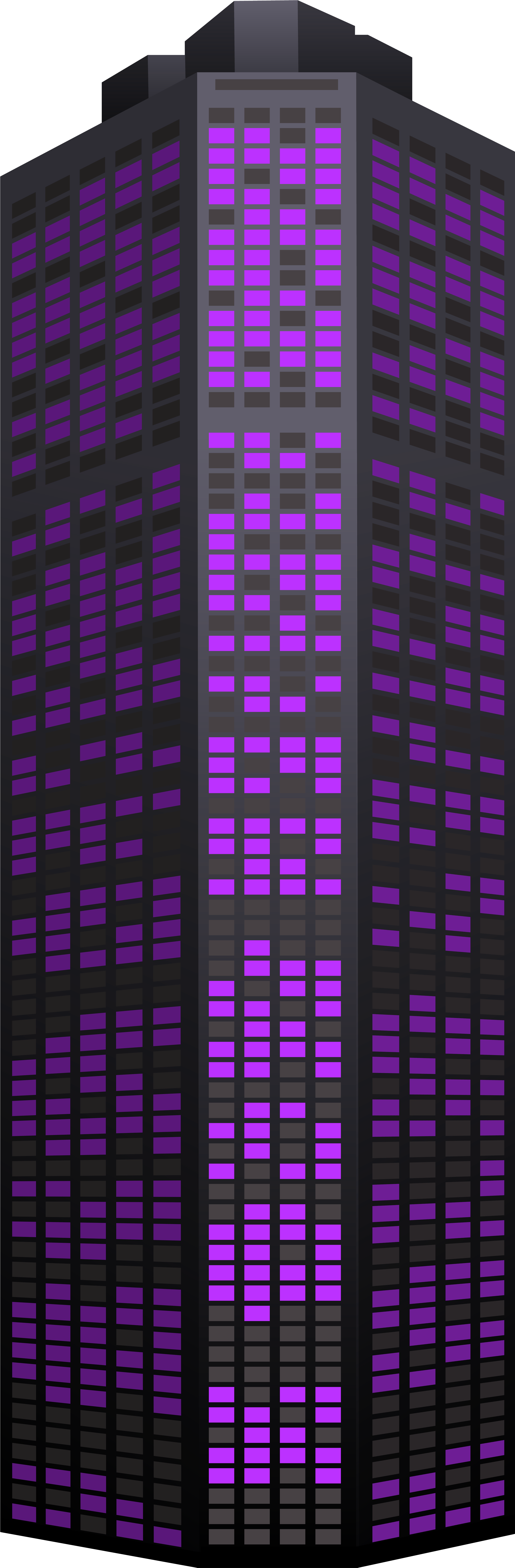 Purple Skyscraper Png Clip Art - Union Station (2671x8000), Png Download
